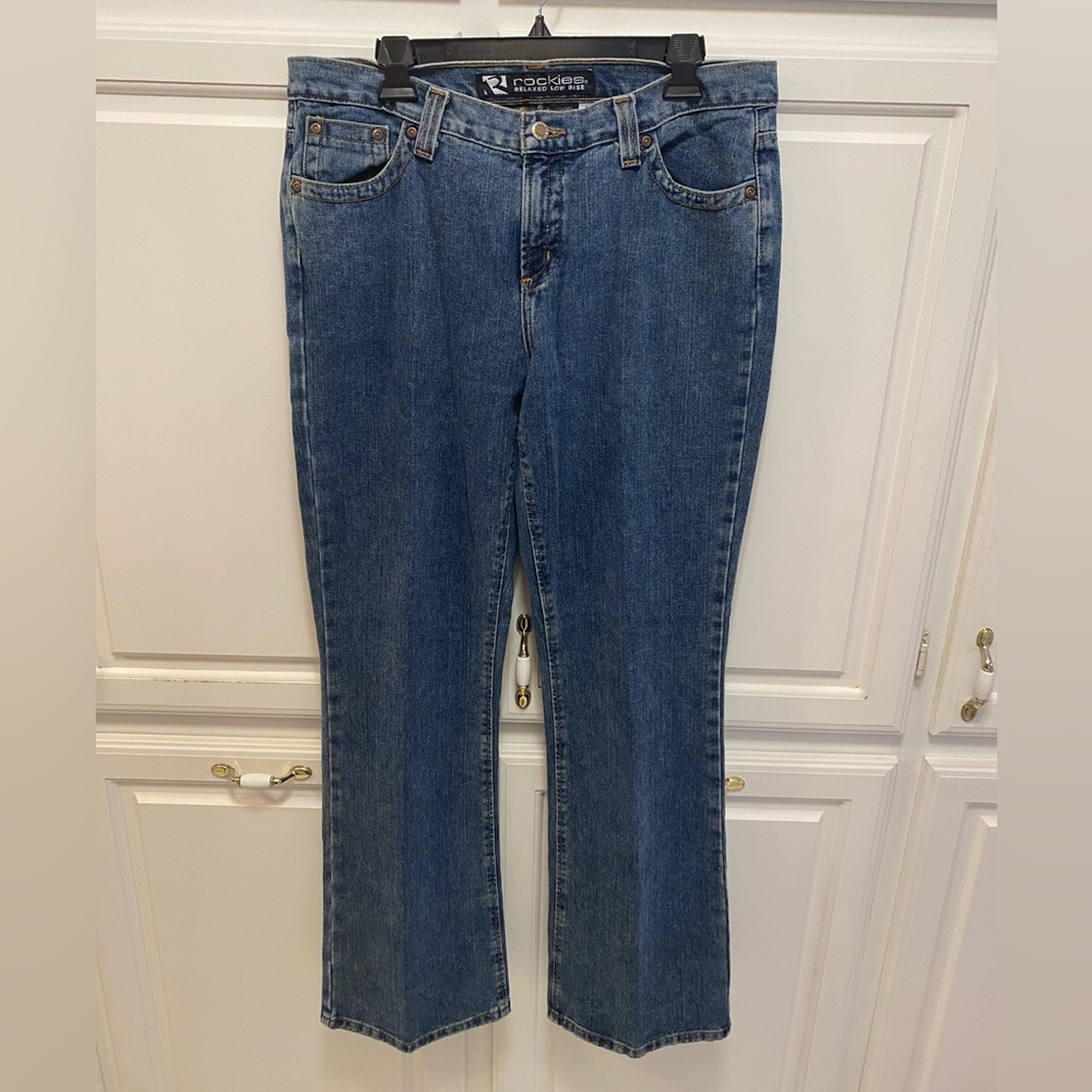 Rockies Vintage Relaxed Fit Low Rise Denim Blue Jeans Women’s Size 16 Long